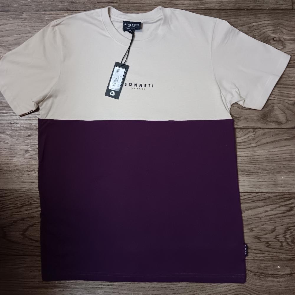 Men's Wine & Cream T-shirt